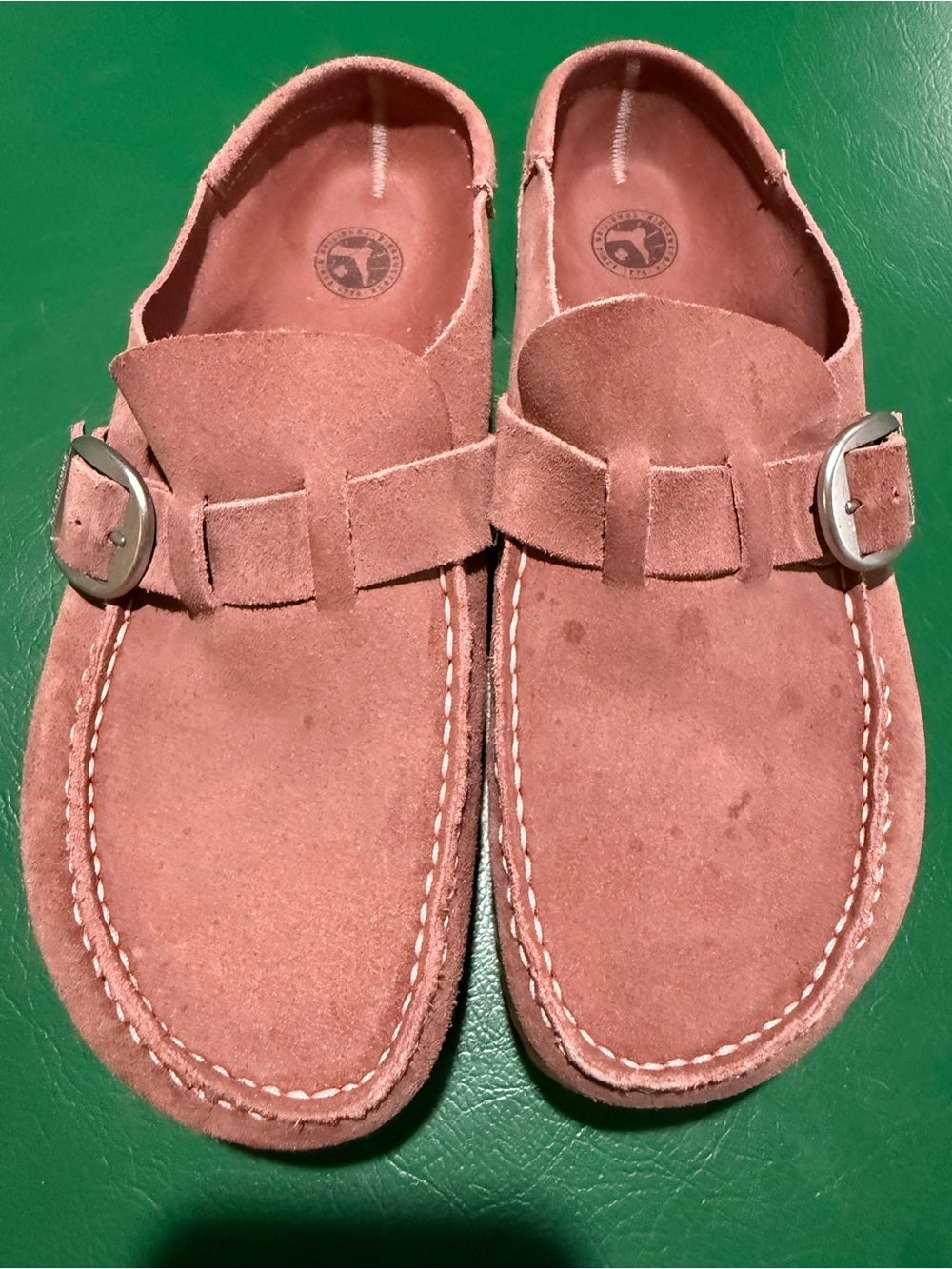 Birkenstock Suede Slides in Rose Pink size 41
